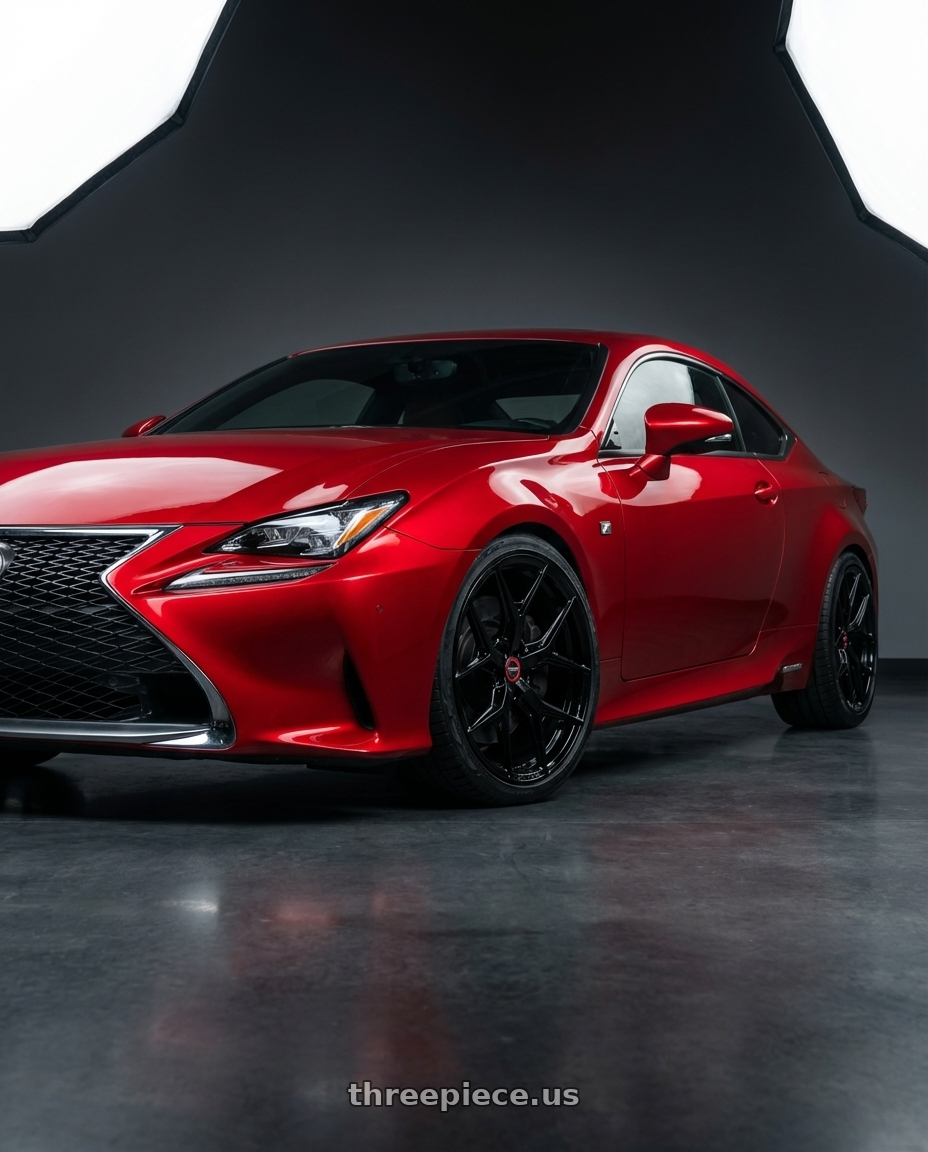 2018 Lexus RC F with Vossen HF-5 19x8.5 / 5x114.3 / ET32 / Flat Face / 73.1 - Gloss Black Wheel - HF5-9N60 wheels