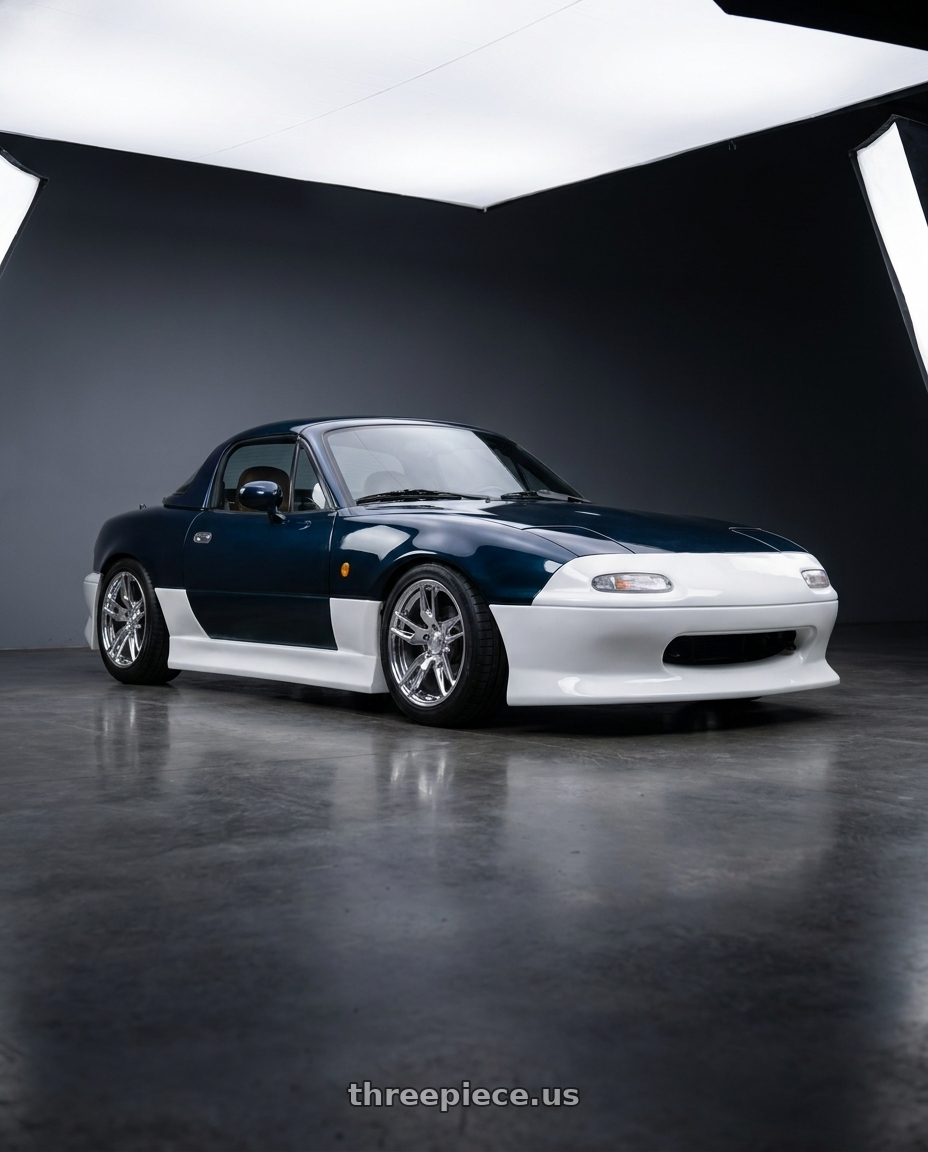 1996 MX-5 NA with American Racing Forged 100 5x120.65 20x10.5 +65 POLISHED wheels