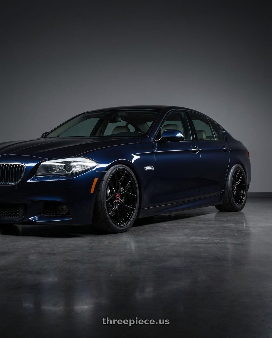 2012 BMW 535i with VOSSEN HF-5 5X114.3 19x9.5 +40 GLOSS BLACK wheels