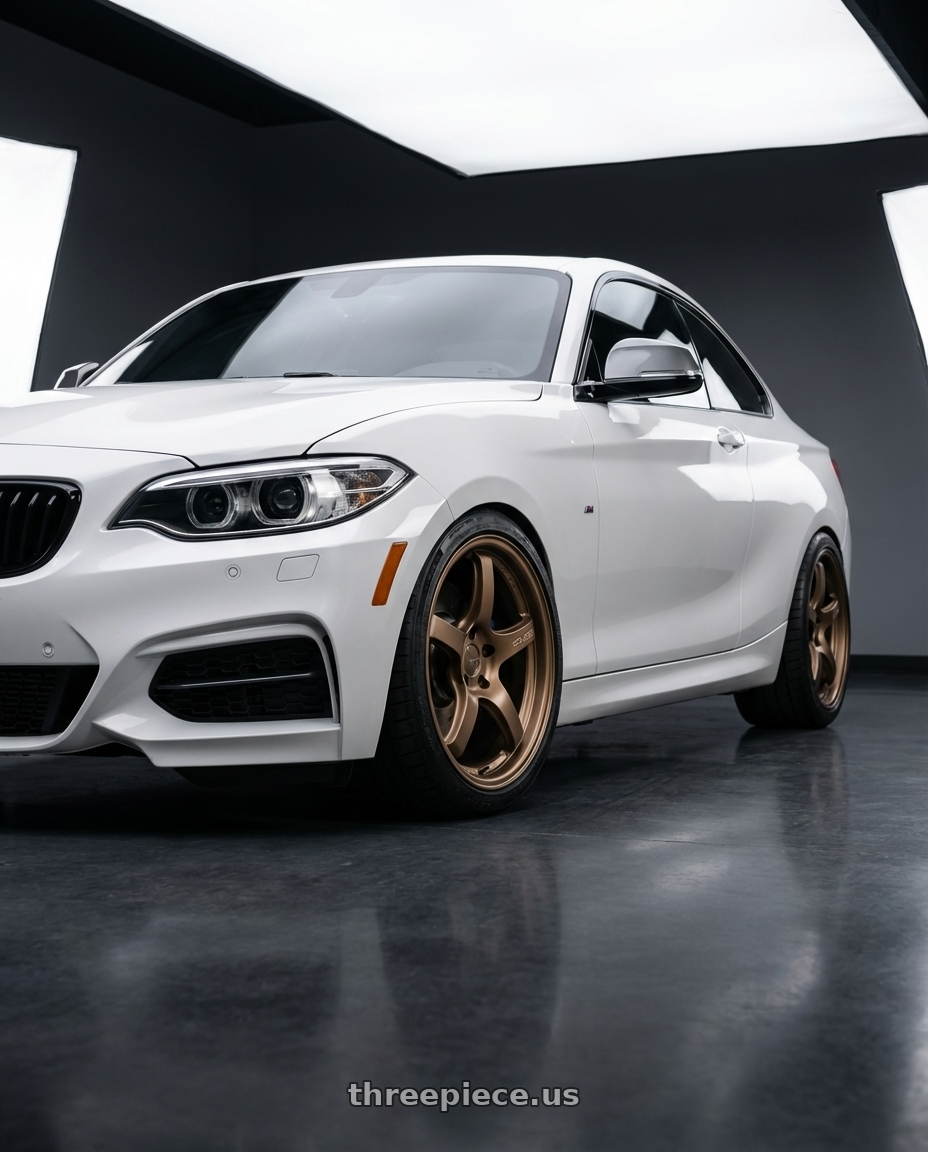 2018 BMW 2 Series F22 with Gram Lights 57CR 5x120 18x9.5+38 Bronze II wheels