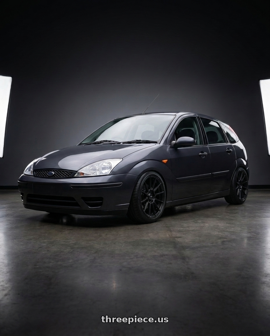 2004 ford focus hatchback with Advanti Racing 79B Storm S1 5X112 17x9 +30 Matte Black wheels