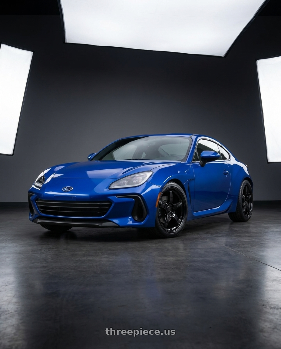 2023 SUBARU BRZ with Gram Lights 57CR 5x100 18x7.5+50 Glossy Black wheels