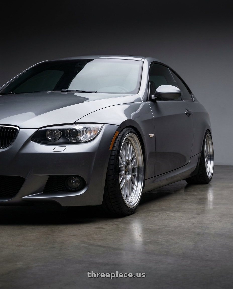 2009 e92 335i m sport highline coupe, space grey with BBS LM 5x120 19x9.5+35 Diamond Silver wheels