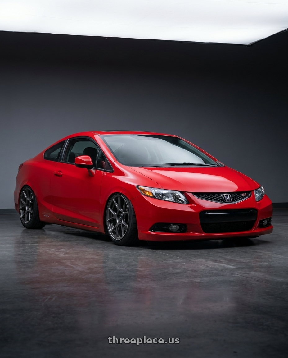 2011 Honda Civic Si with Konig Ampliform 5x114.3 18x9.5+35 Dark Metallic Graphite wheels