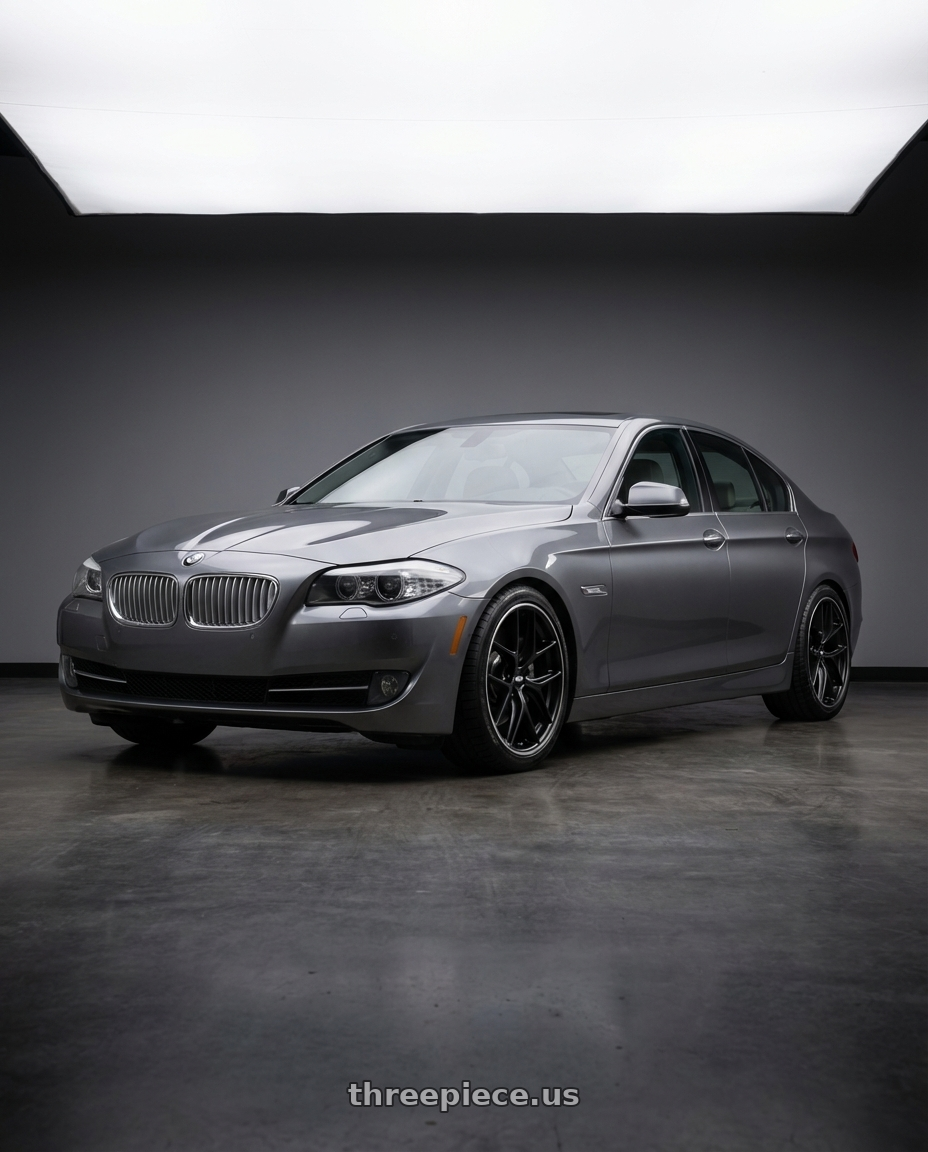 2016 BMW 5 Series F10 with BBS CC-R 5x120 19x9.0+26 Satin Black wheels