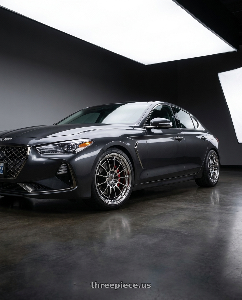 2019 Genesis G70 with Enkei NT03+M 5x114.3 18x9.5+27 SBC wheels
