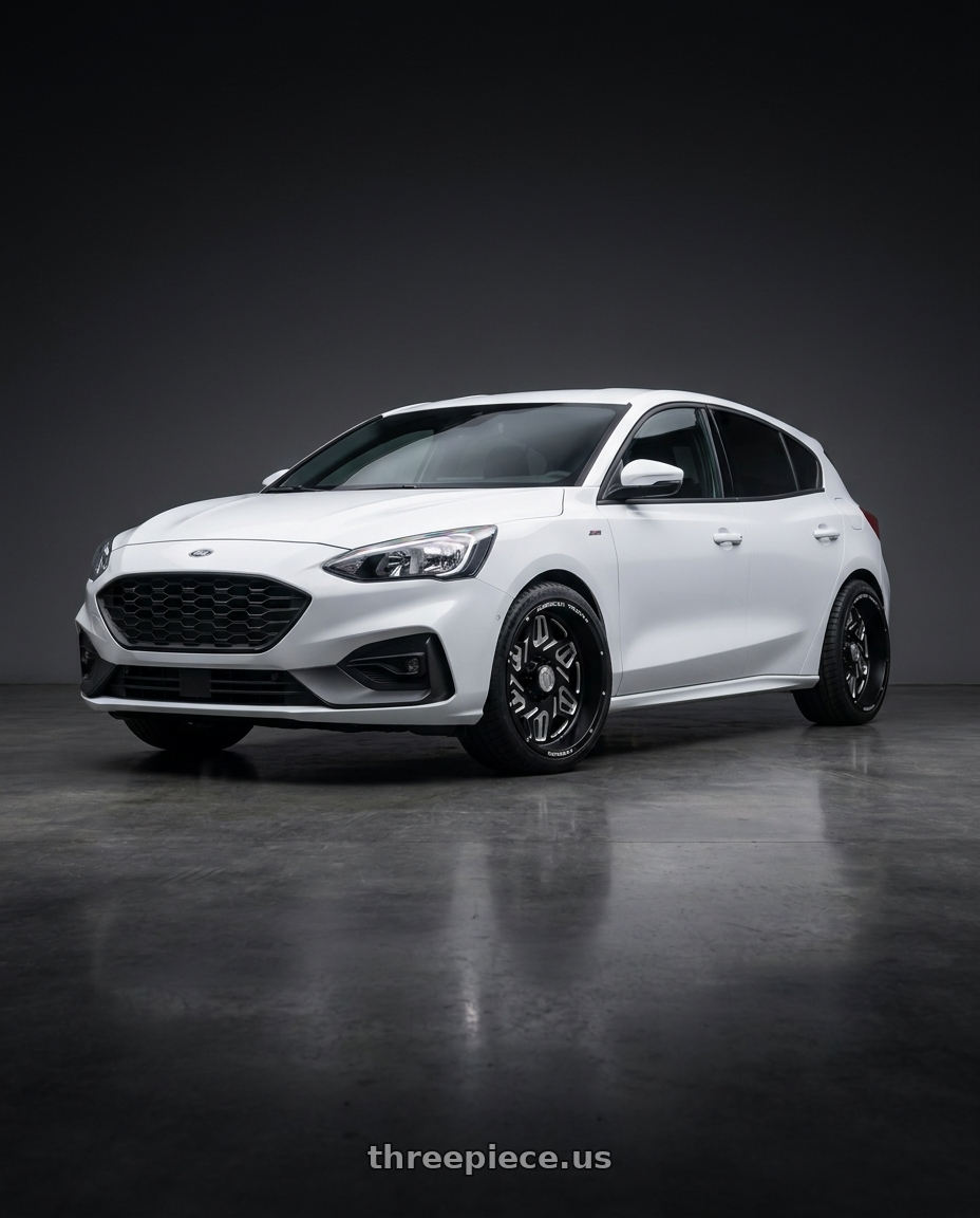 2021 Ford focus  with American Truxx Forged Orion ATF1908 8x165.1 22x12-44 Matte Black/Milled wheels