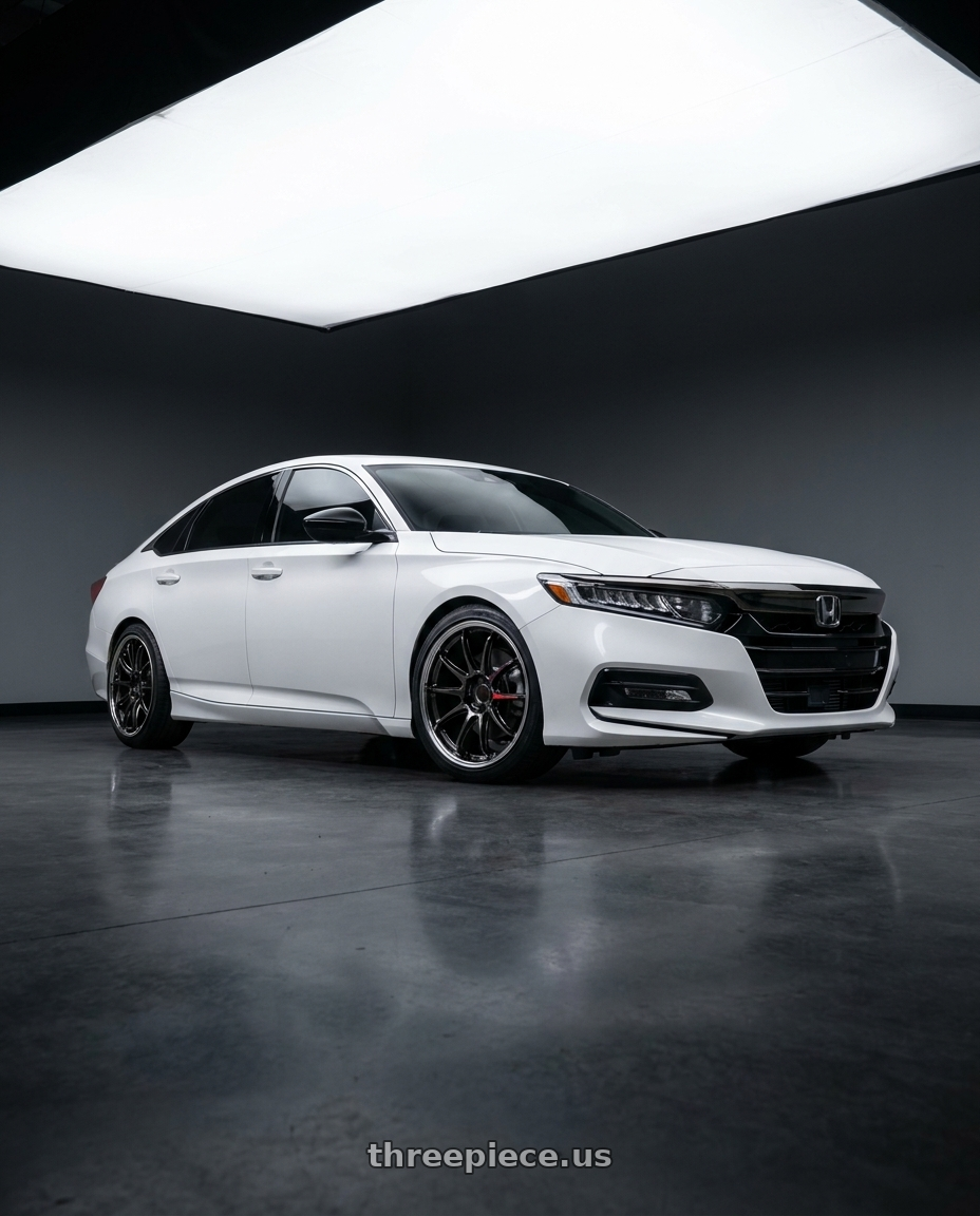 2020 Honda Accord Sport with Work Zr10 2P 5x114.3 19x7.5 +45 Glim Black wheels