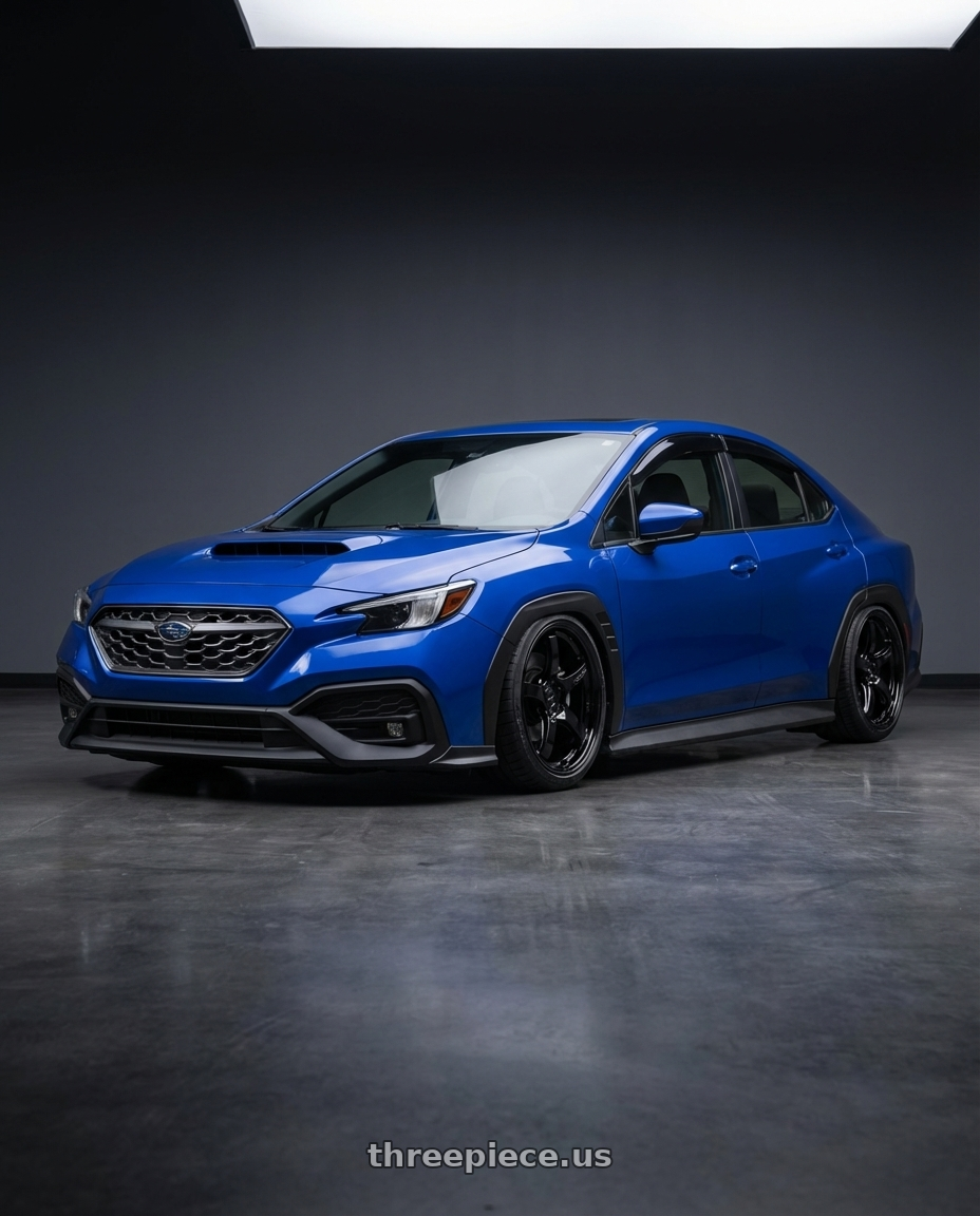 2024 Subaru WRX with Gram Lights 57CR 5x114.3 19x9.5+35 Glossy Black wheels