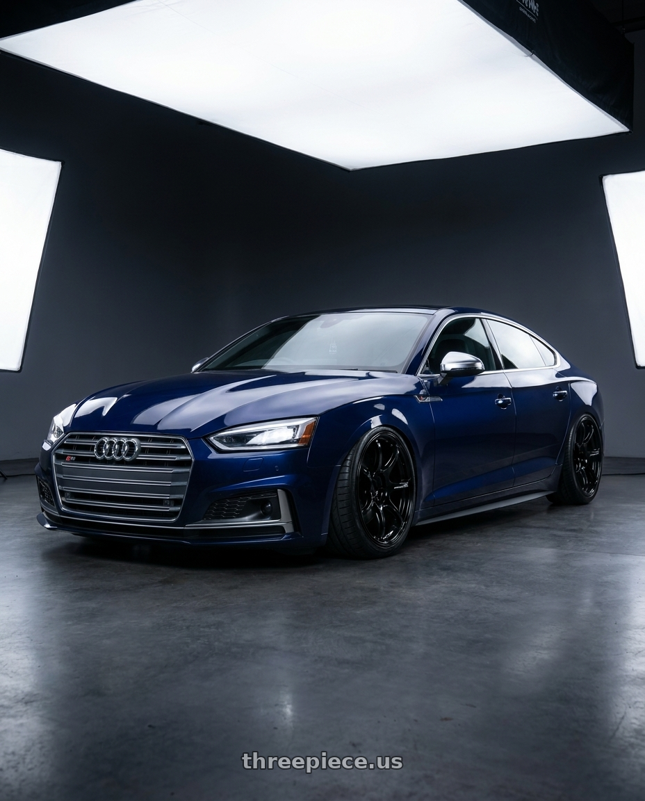 2014 Audi S5 B8 with Advan RGIII 5x112 19x8.5+45 Gloss Black wheels