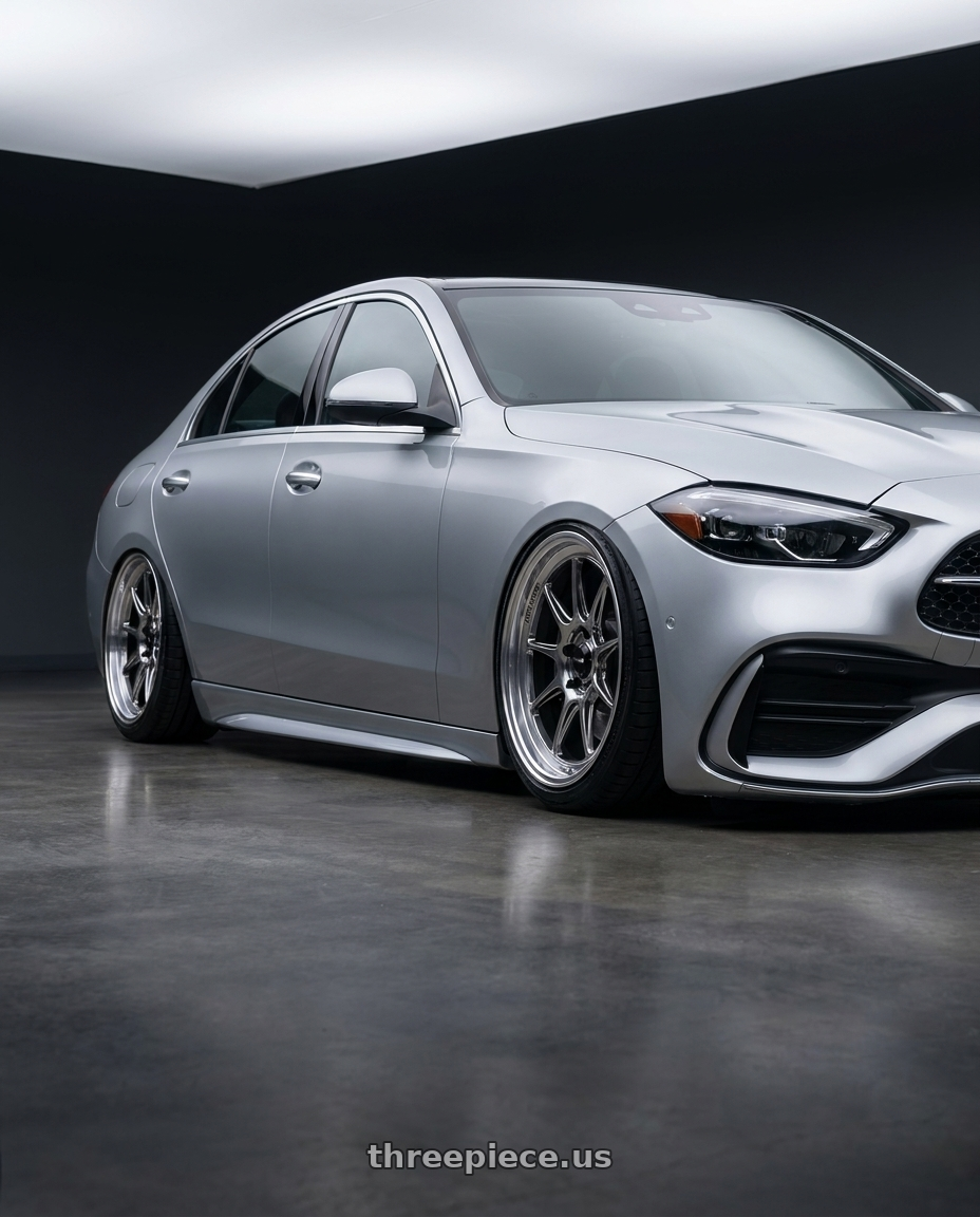 2022 Mercedes-Benz C-Class W206 with Konig Countergram 5x112 19x8.5+43 Hyper Chrome / Machined Lip wheels
