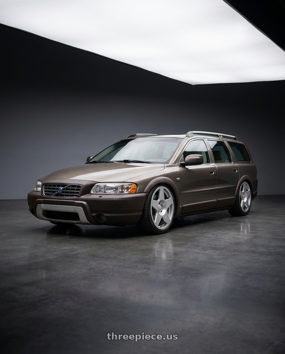 2006 Volvo xc70 lava sand with fifteen52 Tarmac 5x108 18X8.5 +42 SPEED SILVER (GLOSS SILVER) wheels