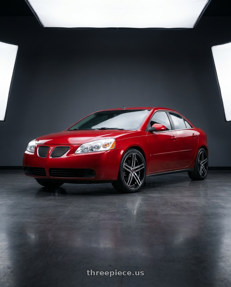 2008 Pontiac G6 GT with Axe EX20 5x110 20X8.5+38 BLACK AND POLISHED FACE wheels