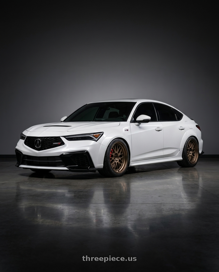2026 acura integra type s with Volk Racing 21A 5x120 18x10.5 +22 BRONZE wheels