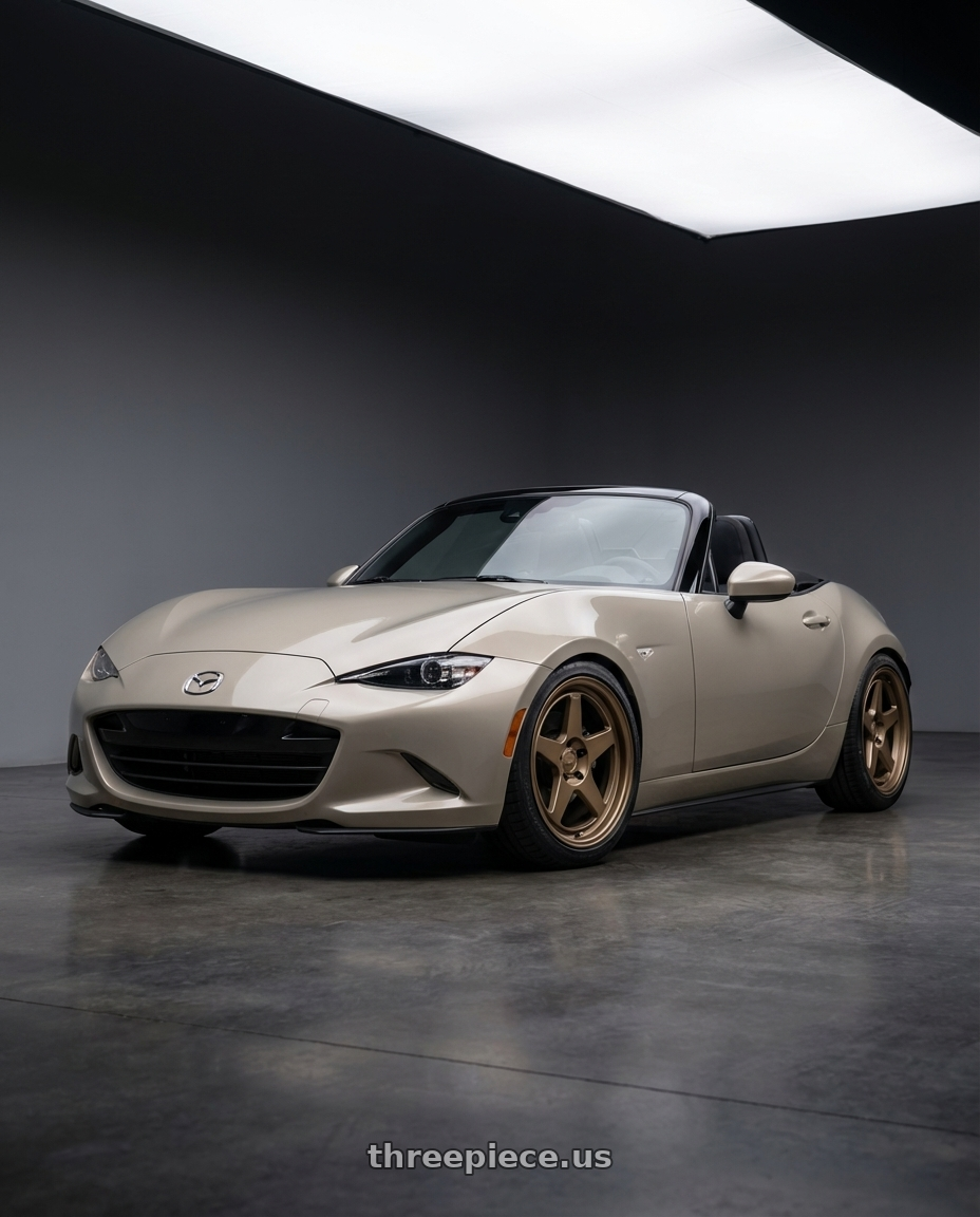 2021 Mazda MX-5 Miata ND with Kansei K12B KNP 5x114.3 17x9.5 12 Bronze wheels