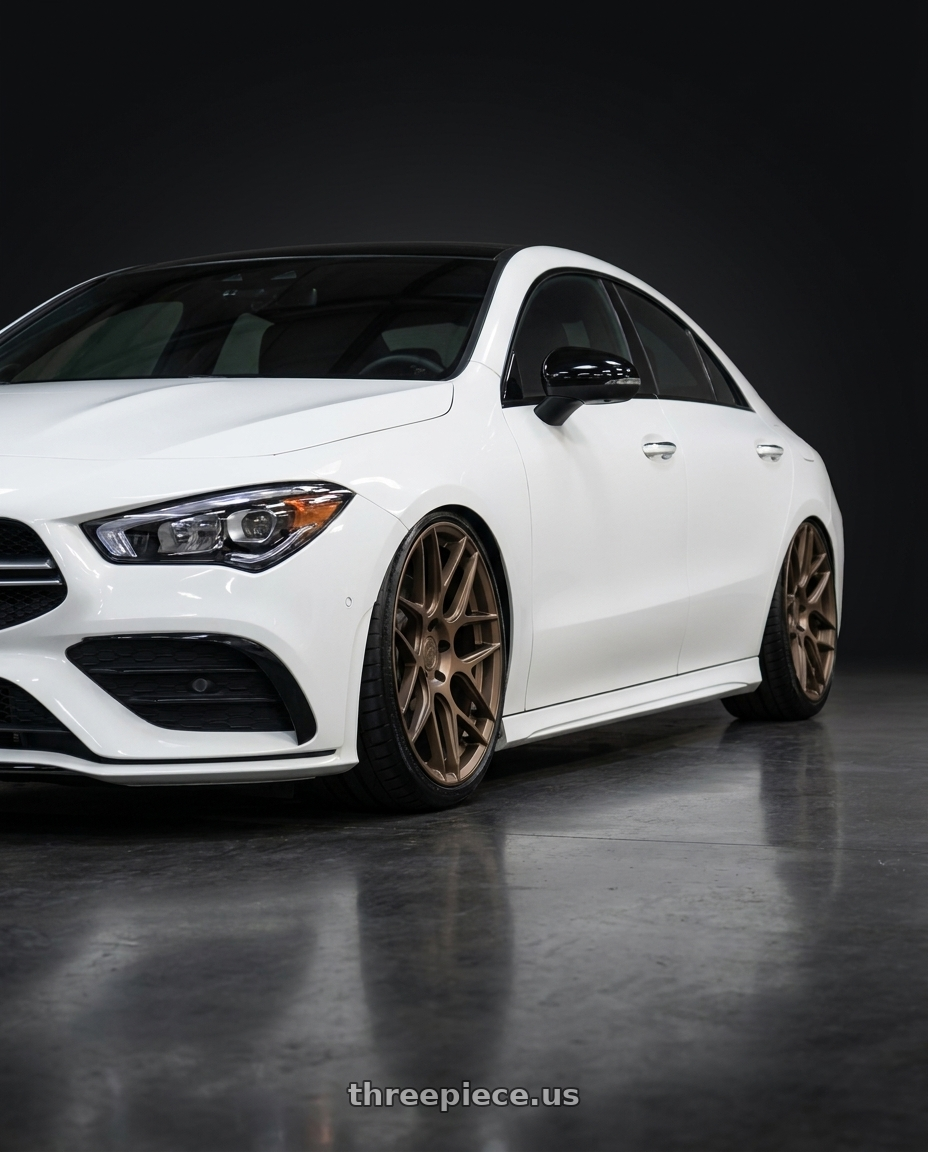 2023 Mercedes-Benz CLA C118 with Aodhan AFF2 5x112 19x9.5+35 Matte Bronze wheels