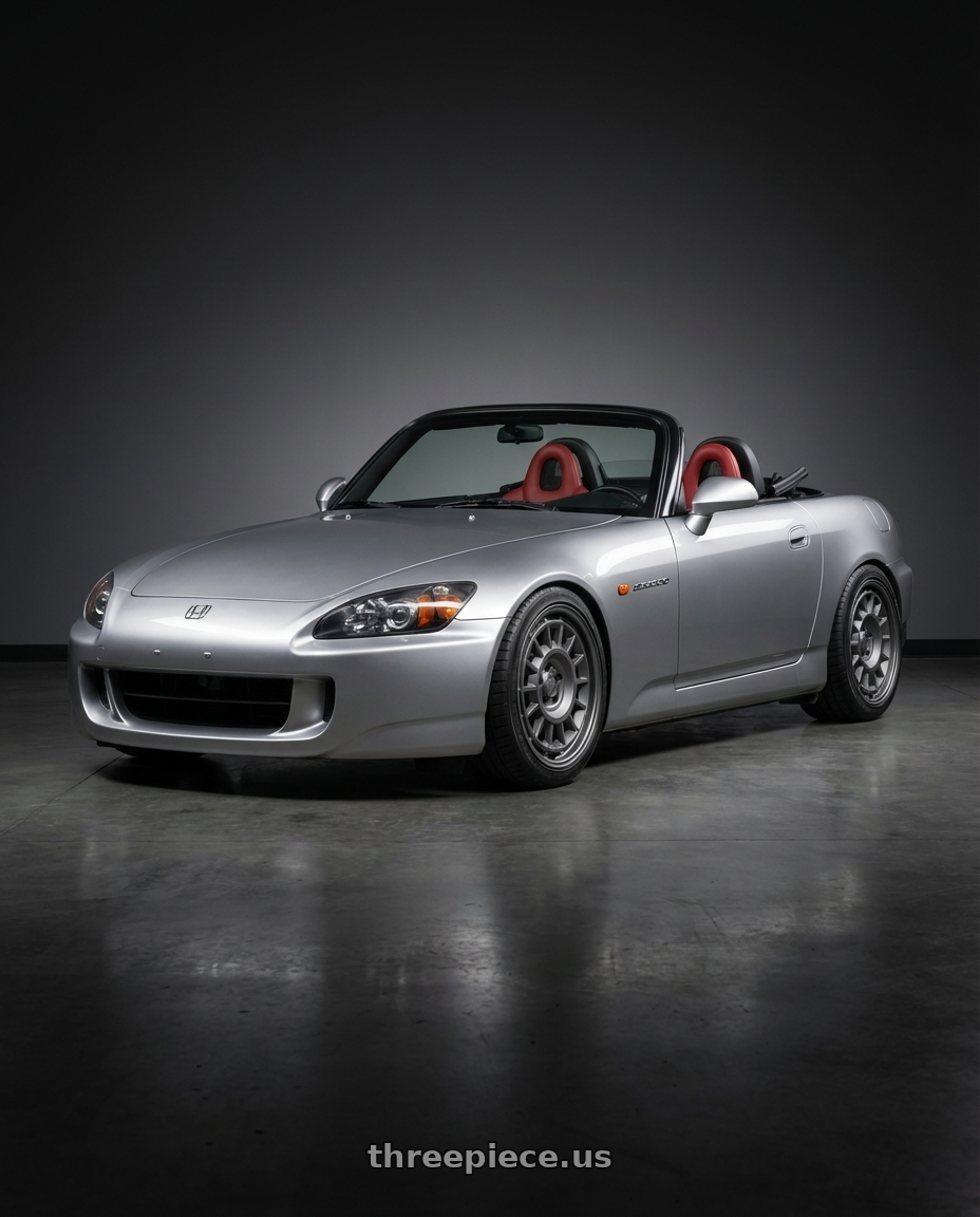 2009 Honda S2000 with fifteen52 ALPEN MX 5x114.3 17x8 +38 FROSTED GRAPHITE (SATIN GREY) wheels