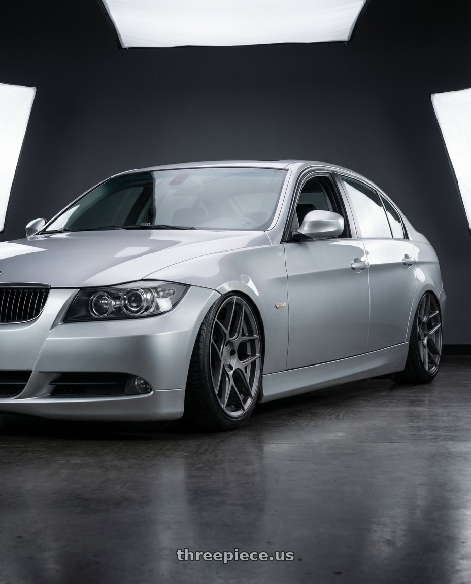 2012 BMW 3 Series E92 with Aodhan AFF2 5x120 19x9.5+35 Matte Gray wheels