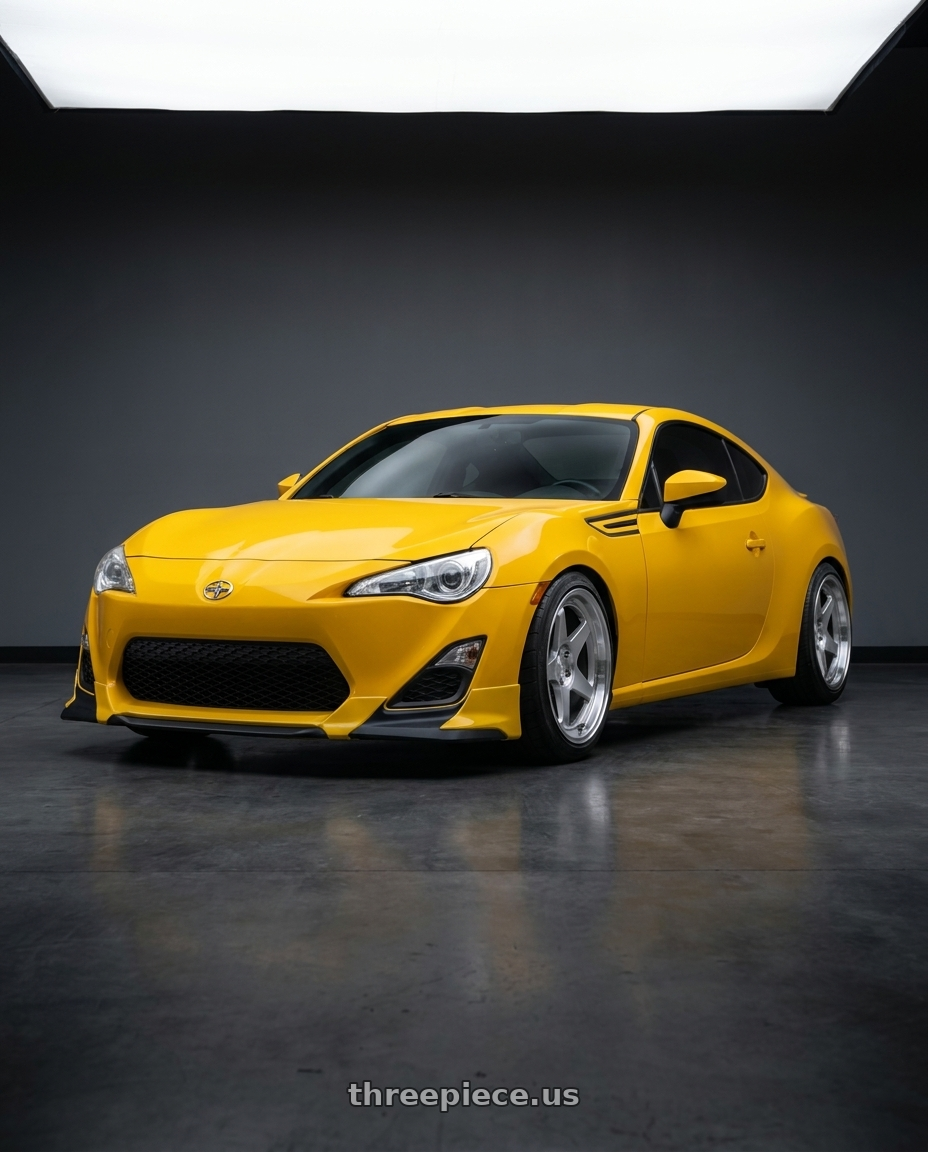 2015 scion frs with Aodhan DS08 5x100 18x9.5+35 Silver w/Machined Face wheels