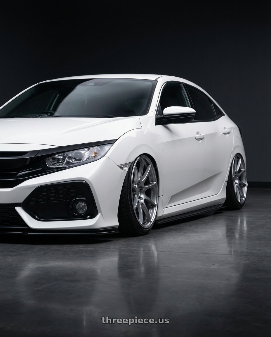 2019 Honda Civic with Ssr Gtv02 5x114.3 19x8.5+38  GLARE SILVER wheels