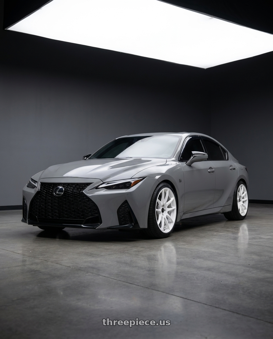 2022 lexus is500 with Vors TR4 5x114.3 19x9.5  +35 White wheels