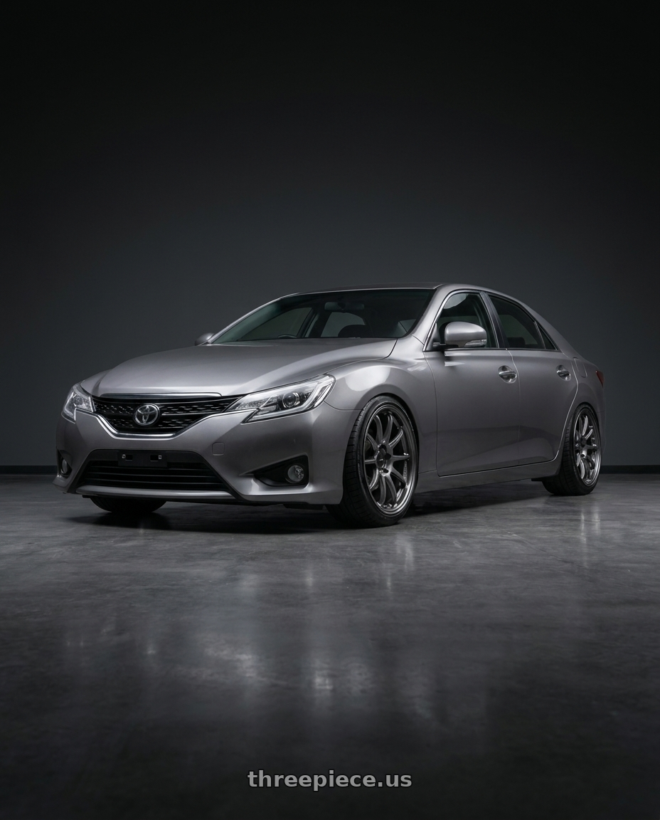 2014 Toyot reiz with Enkei PF09 5x114.3 18x8.5+45 Dark Silver wheels