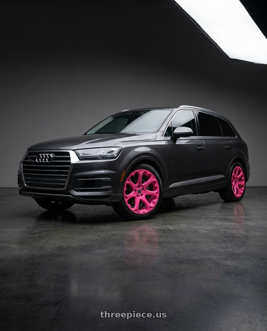 2019 audi q7 with Heritage Wheel Kokoro MonoC 5X112 20x9+25 Pink wheels