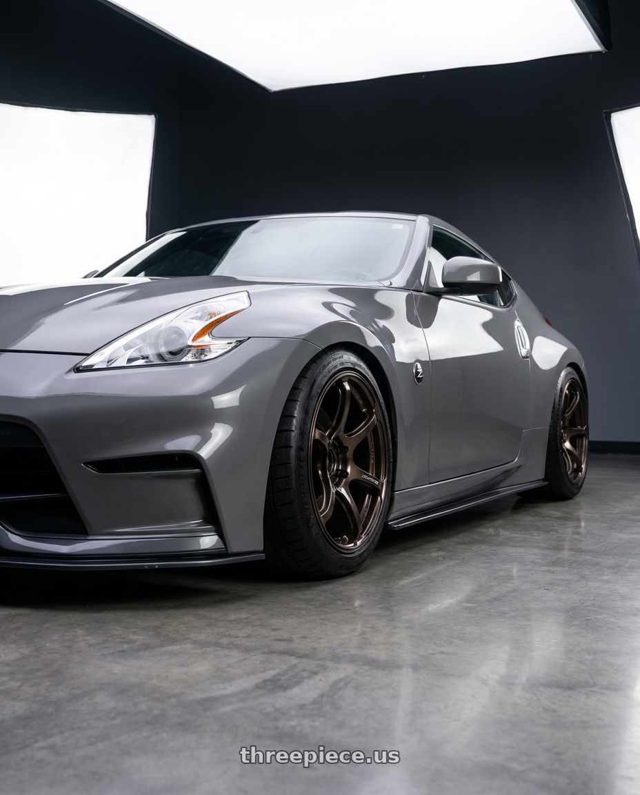 2009 Nissan 370 Z with Advan Racing RG-4 5x114.3 18x11.0 +15 RACING COPPER BRONZE wheels