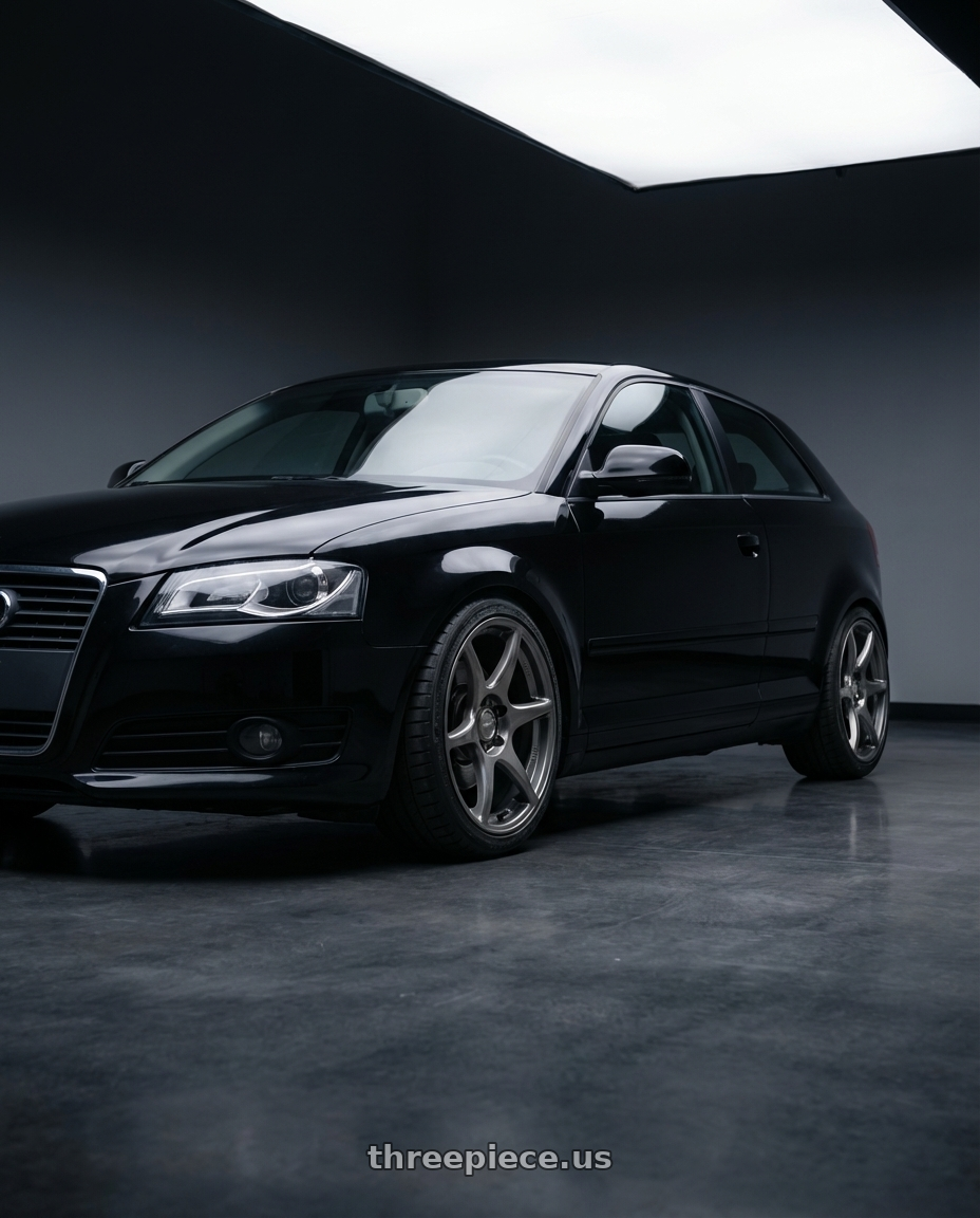 2012 Audi A3 8P with Kansei K11G Tandem 5X112 18x8.5 35 Gunmetal wheels