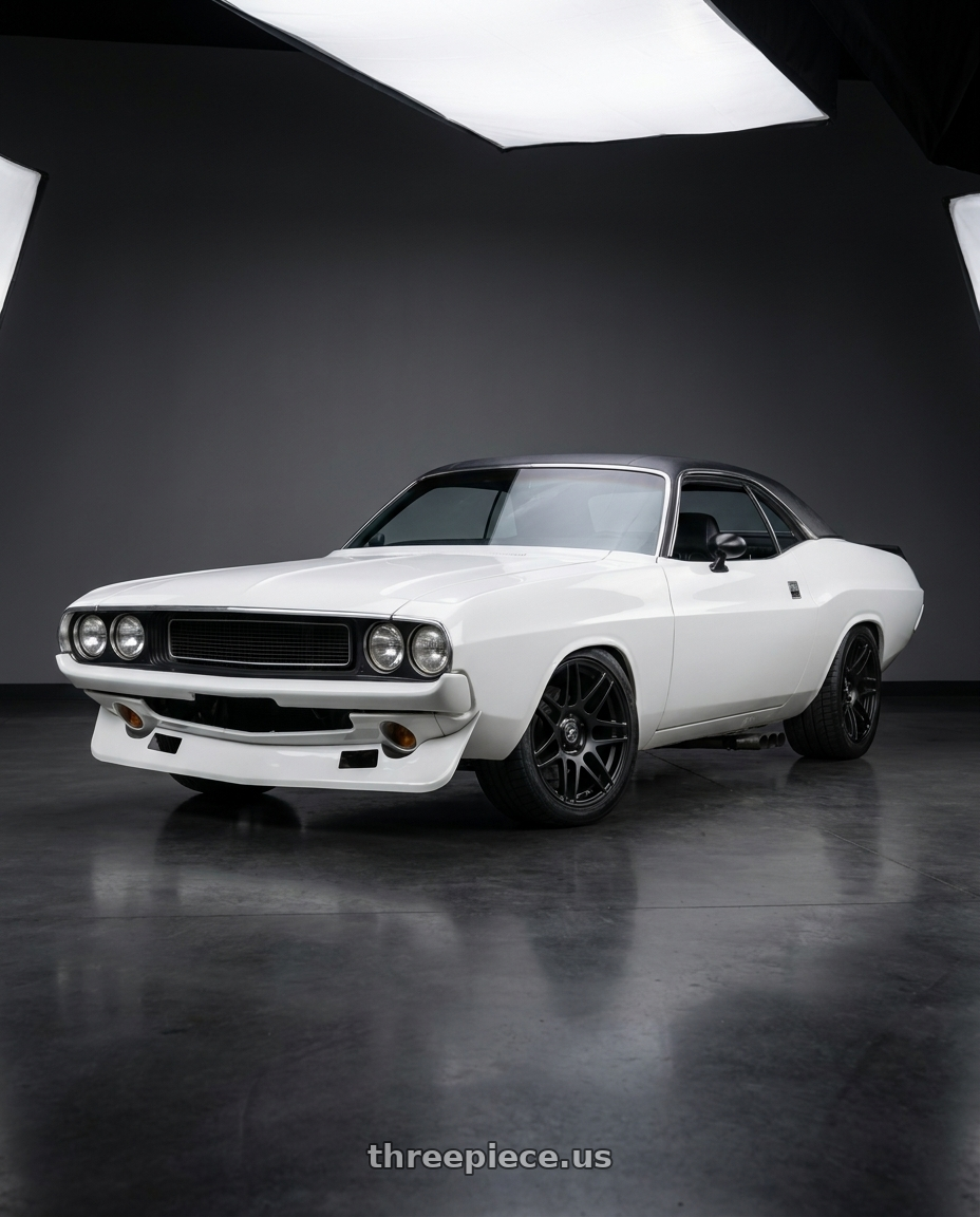 1980 dodge challenger with Forgestar F14 5x114.3 18x10 +42 Satin Black wheels