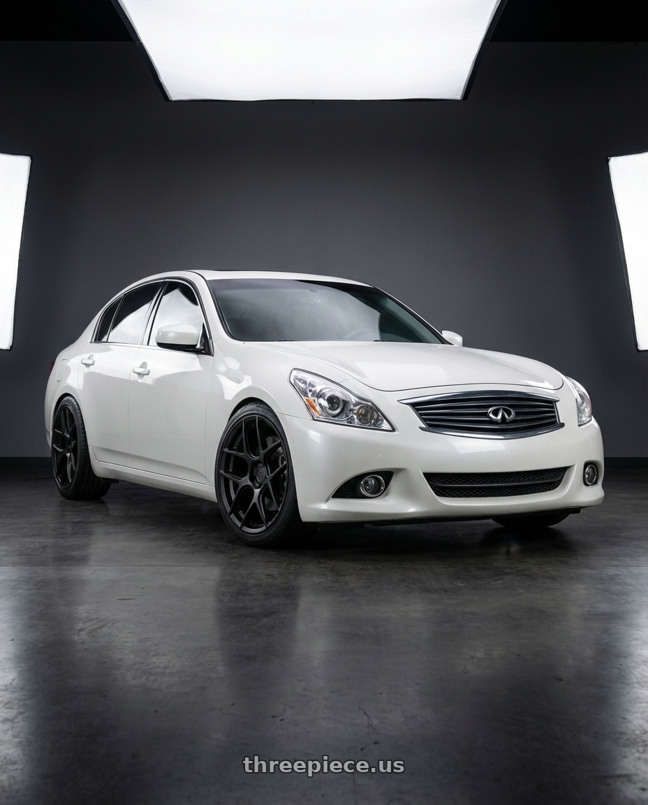 2012 Infiniti G37 with Aodhan AFF2 5x114.3 19x9.5+35 Matte Black wheels