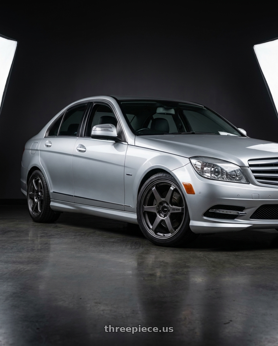 2009 mercedes benz c300 sport with Enkei T6R 5x112 18x8+45 Gloss Gunmetal wheels