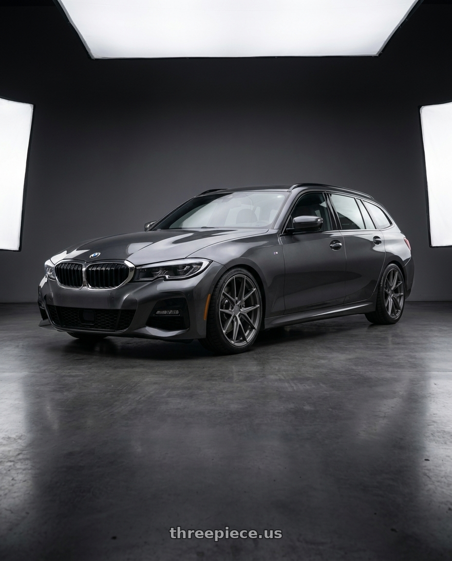 2024 Bmw G21 with Niche 1PC M116 MISANO 5X112 18X8 +30 MATTE GUN METAL wheels