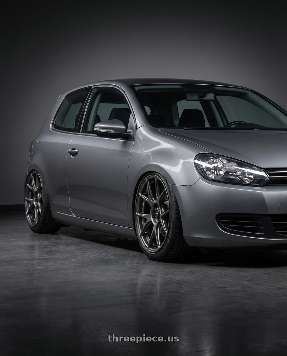 2013 Volkswagen GTI MK6 with Konig Ampliform 5x112 18x8.5+43 Dark Metallic Graphite wheels