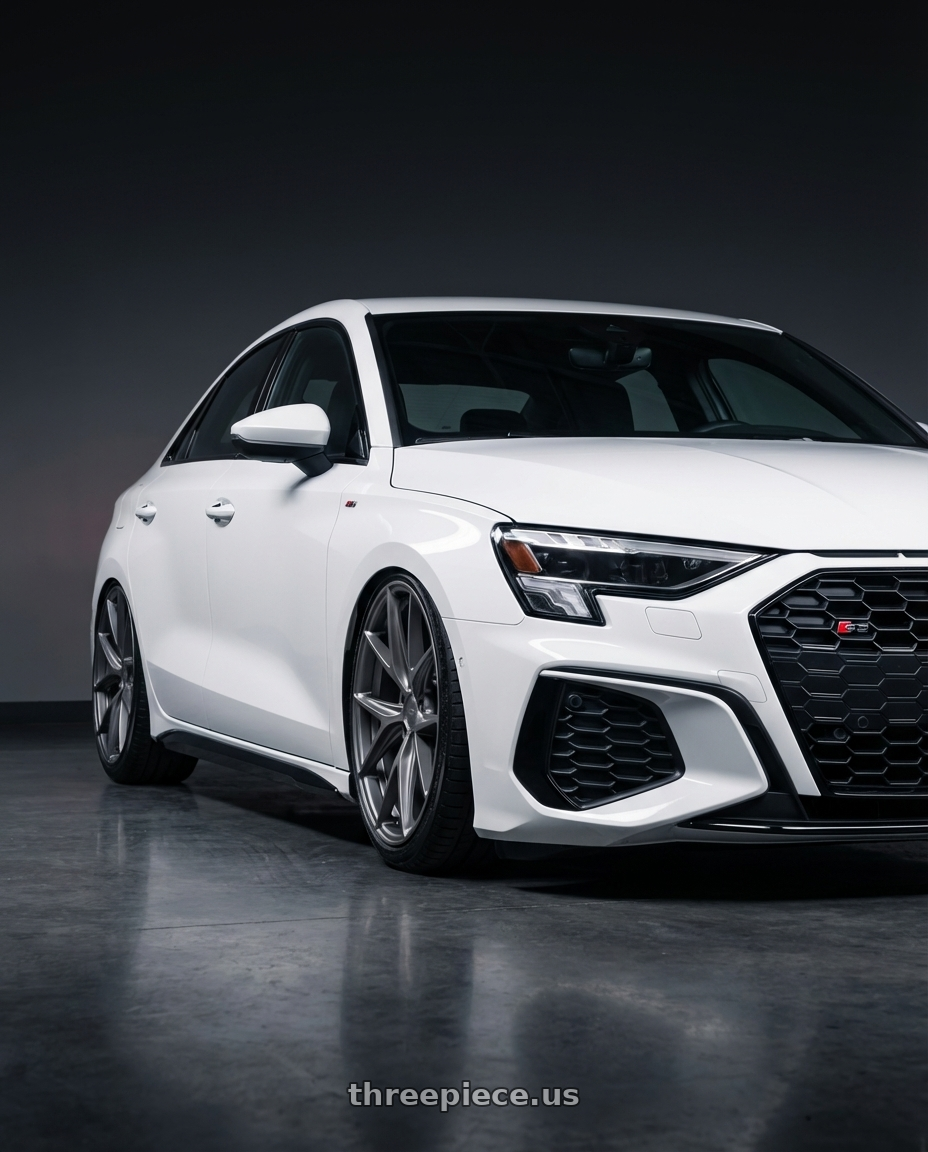 2024 Audi S3 8Y with Niche 1PC M116 MISANO 5X112 19X9.5 +50 MATTE GUN METAL wheels