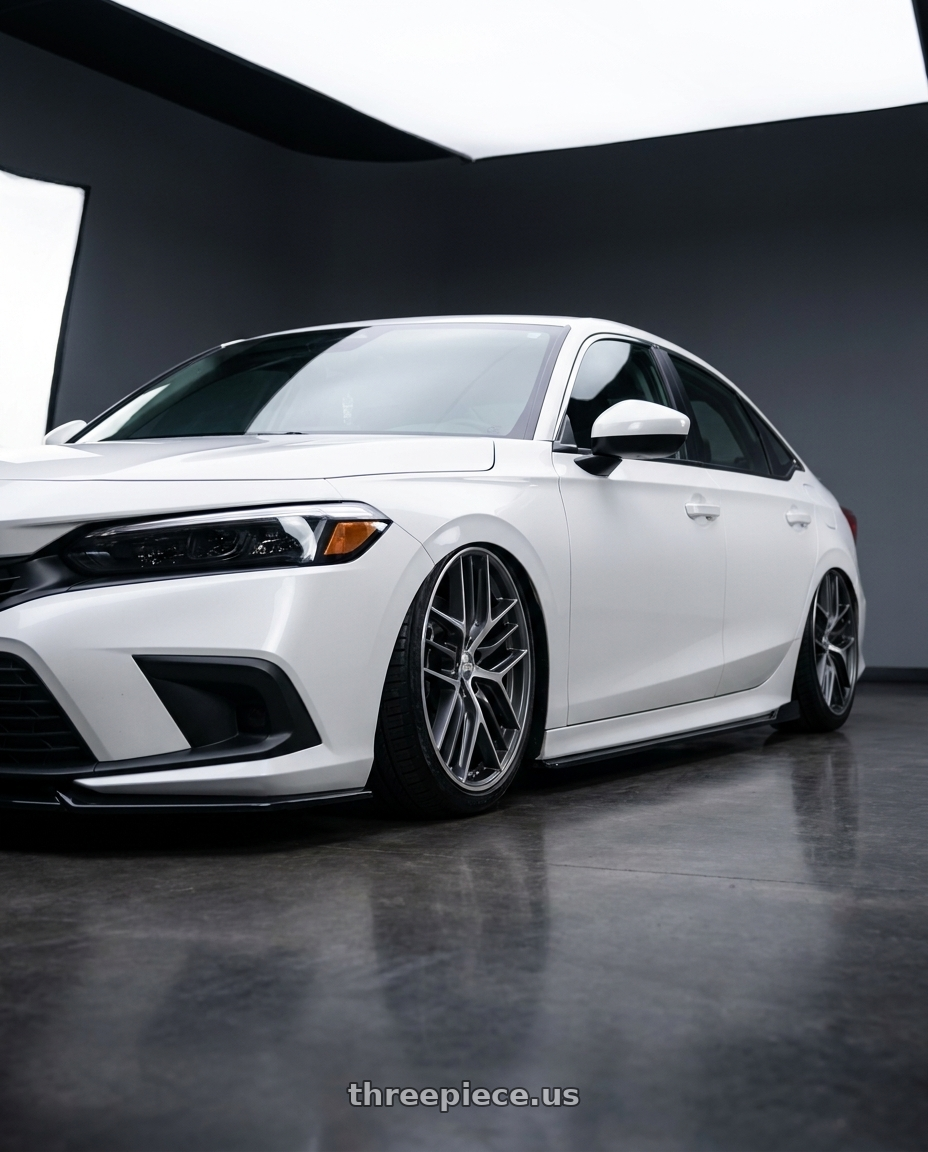 2025 Honda Civic with BBS CC-R 5x114.3 19x8.5+43 Graphite w/ Diamond Cut Face wheels