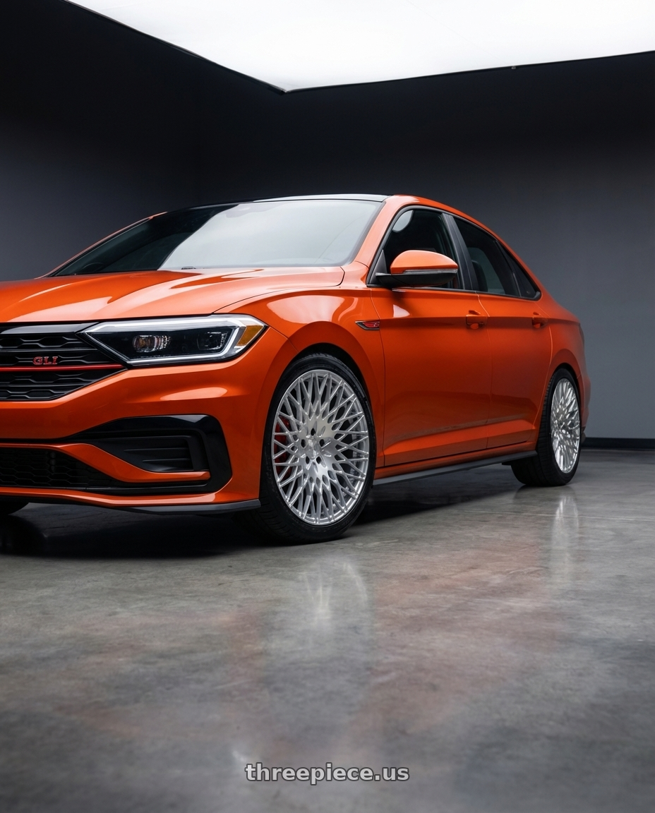 2023 Volkswagen Jetta GLI MK7 with Avant Garde Wheels M540 5X112 18x9 +48 Silver Machined wheels
