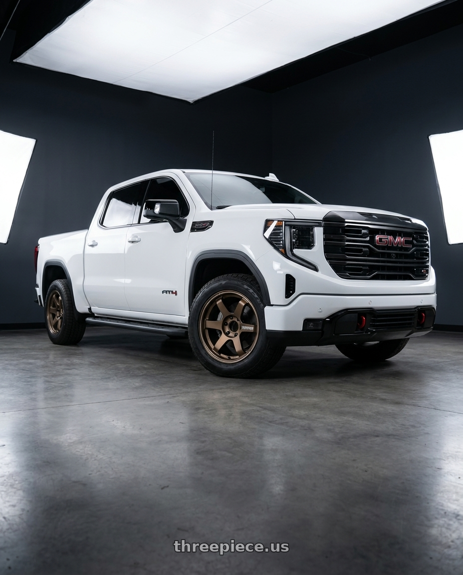 2024 GMC Sierra 1500 AT4 with Volk Racing TE37SB 6x139.7 18x8+30 Bronze wheels