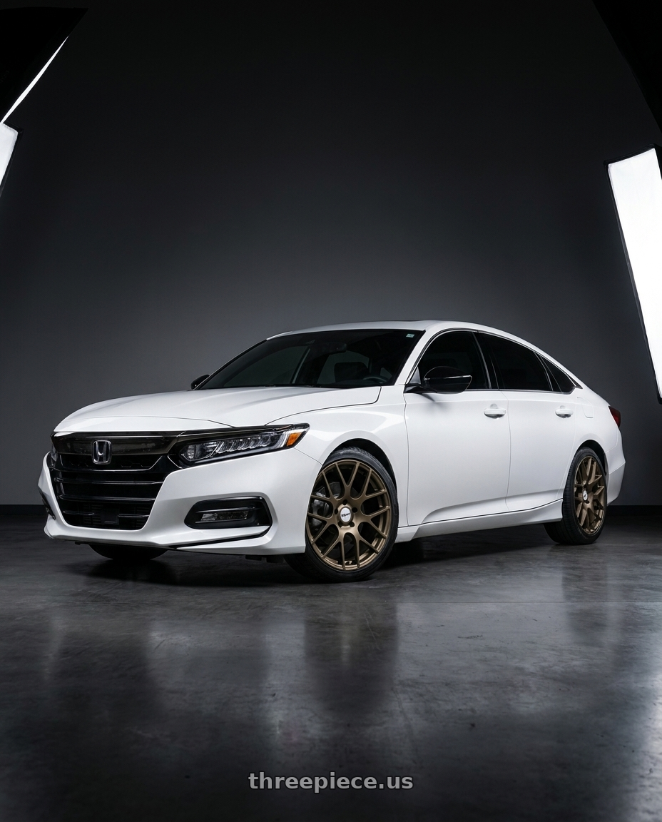 2020 Honda Accord Sport with TSW NURBURGRING 5X114.3 19X8.5 +45 MATTE BRONZE wheels