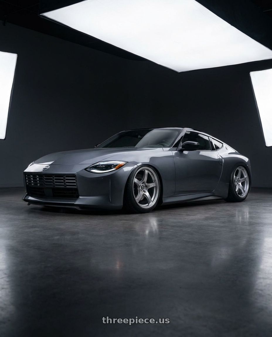 2025 Nissan Z with Gram Lights 57CR 5x114.3 19x9.5 +25 GRACE SILVER wheels
