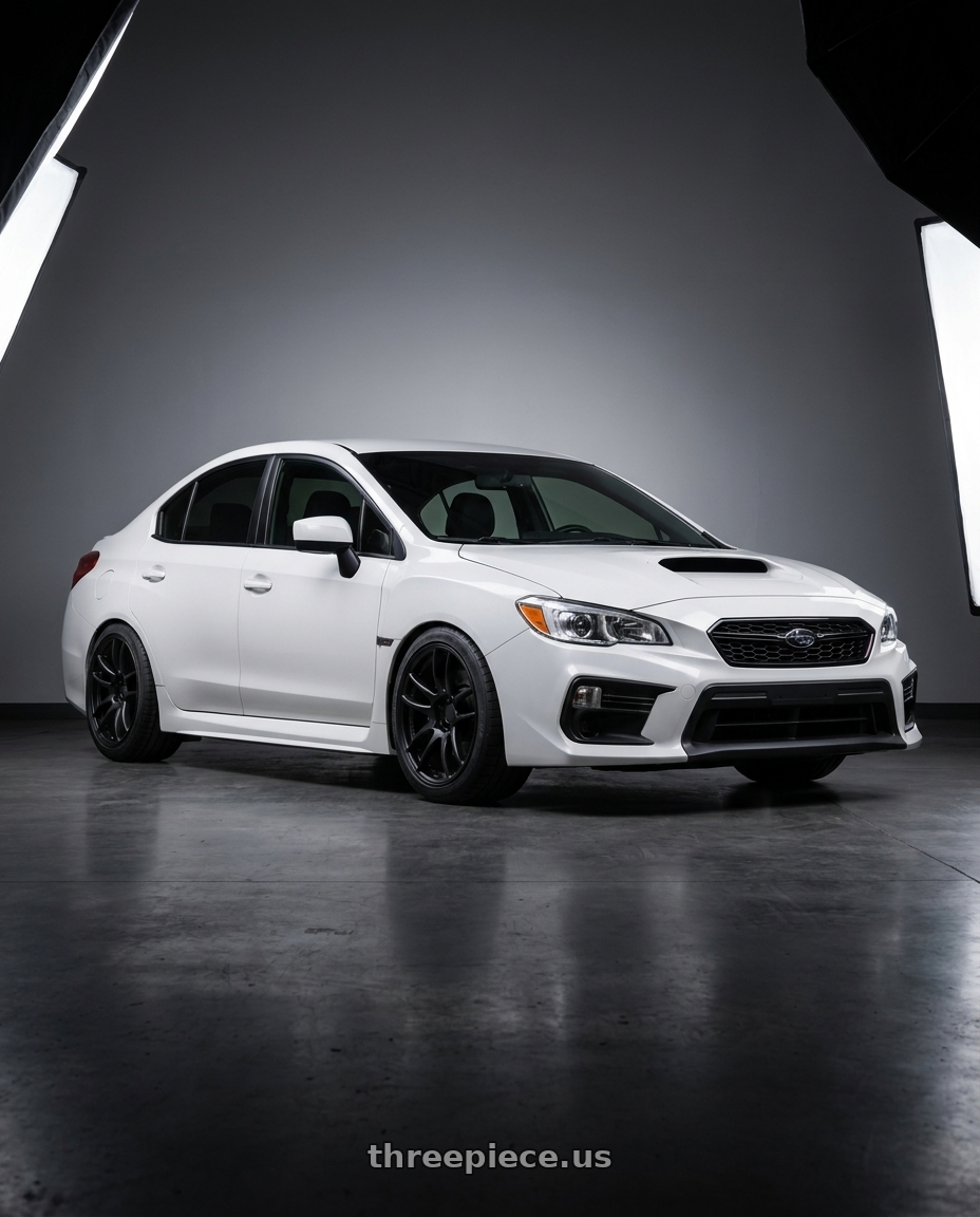2021 subaru wrx with Work Emotion Cr Kiwami 5x114.3 18x9.5 +38 Matte Black wheels