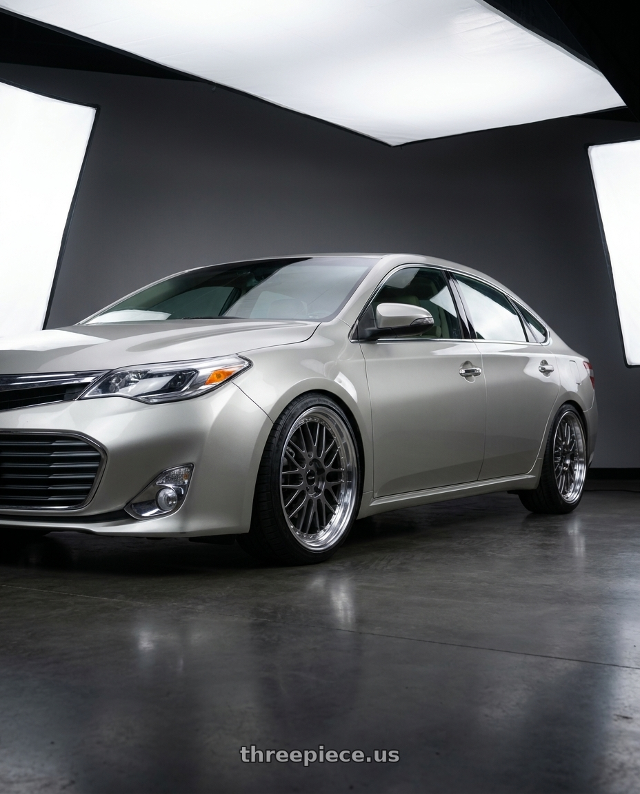2013 toyota avalon with Vors VR8 5x114.3 18x9  +35 Hyper Black Machine Lip Chrome Rivet wheels
