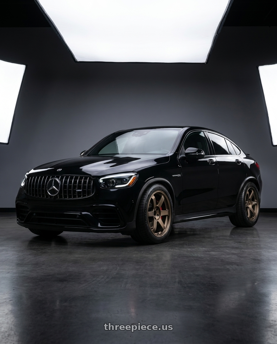 2021 mercedes glc63s with Volk Racing TE37 SAGA S-PLUS 5x112 20x9.5 +25 BRONZE wheels