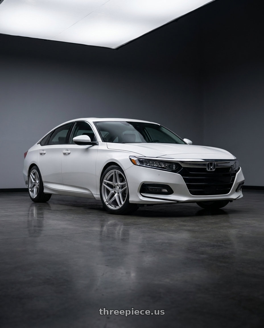 2018 Honda accord with Kansei K15H Astro 5X112 19x8.5 35 Hyper Silver wheels