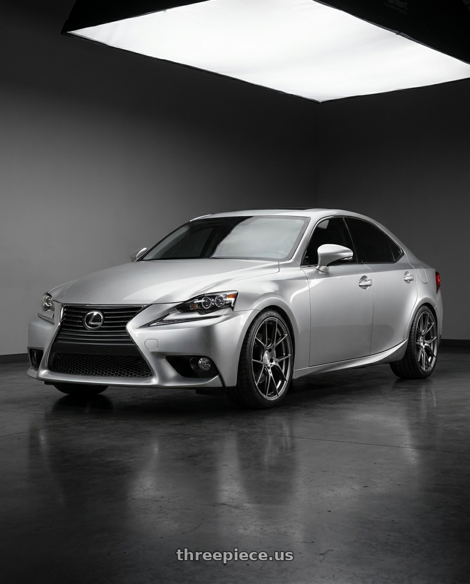 2016 Lexus IS350 with Aodhan AH-11 5x114.3 19x9.5 +35 Hyper Black wheels