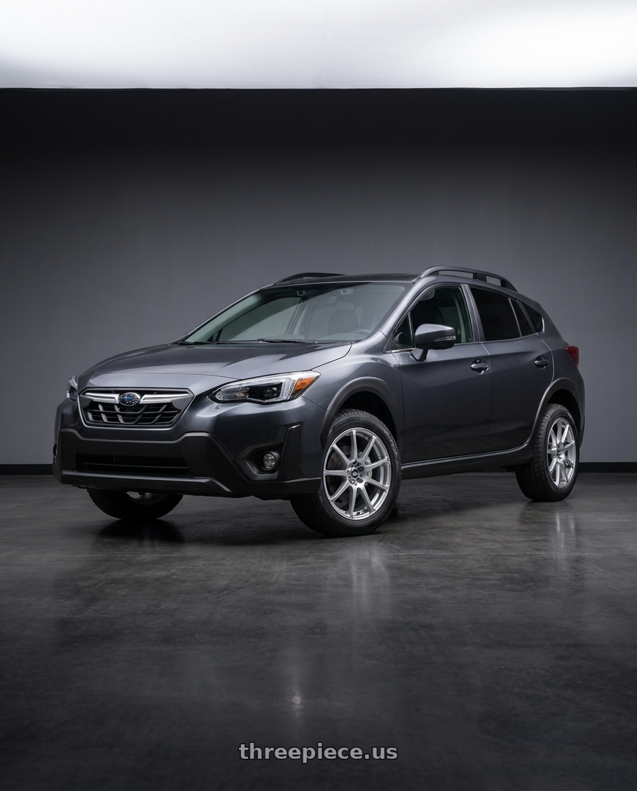 2021 Subaru Crosstrek Limited with Enkei EDR9 5x100/114.3 17x8+45 Silver wheels