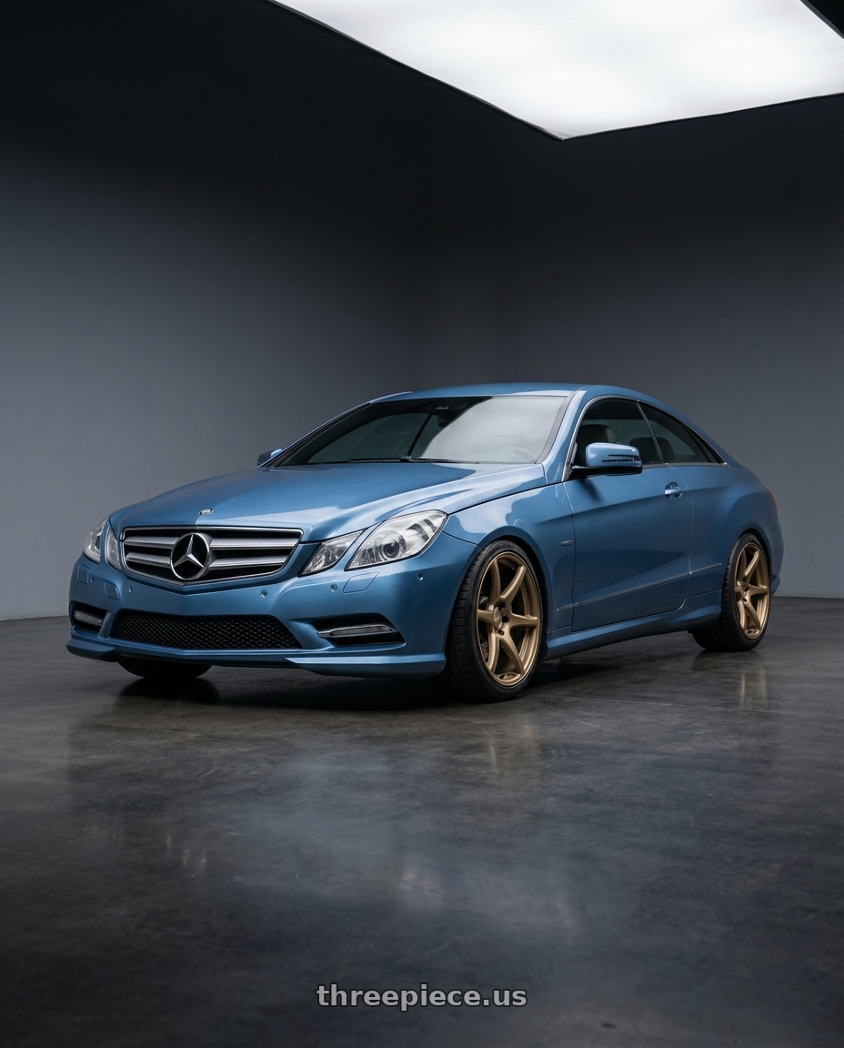 2014 Mercedes-Benz E-Class Coupe C207 with Kansei K11B Tandem 5X112 19x9.5 22 Bronze wheels