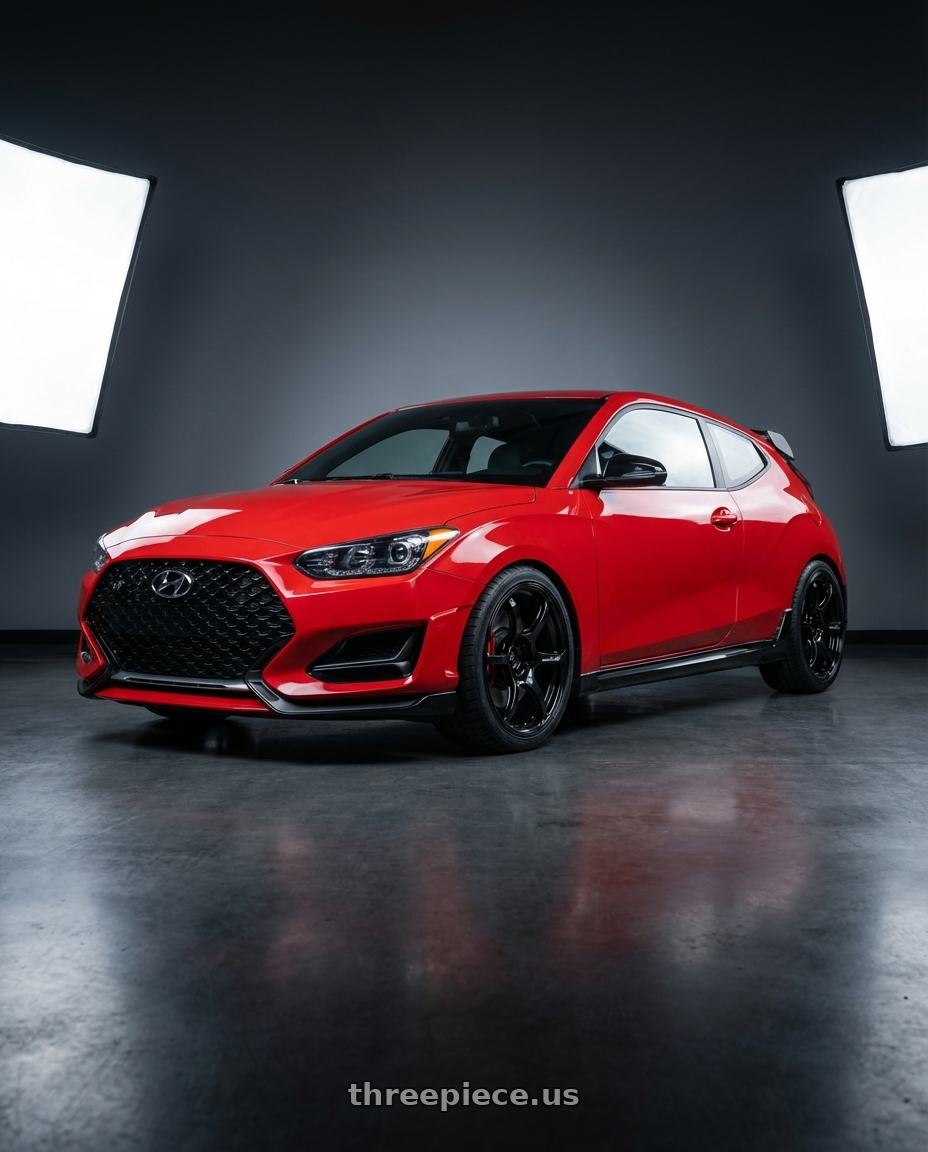 2022 Hyundai Veloster N with Advan RGIII 5x114.3 19x10.5+15 Gloss Black wheels