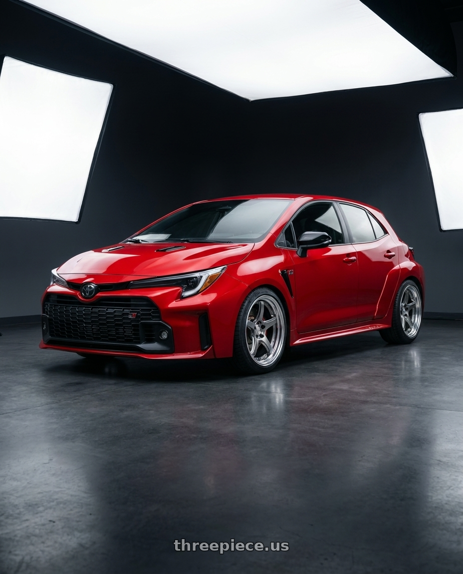 2026 Toyota GR Corola with Work T5R 2P 5x114.3 18x9.0 +22 GT SILVER wheels
