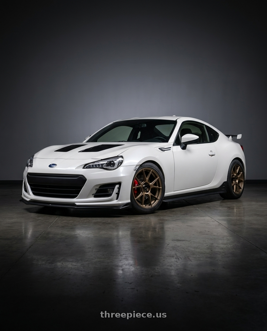 2017 Subaru BRZ with Konig Ampliform 5x100 17x8+40 Gloss Bronze wheels